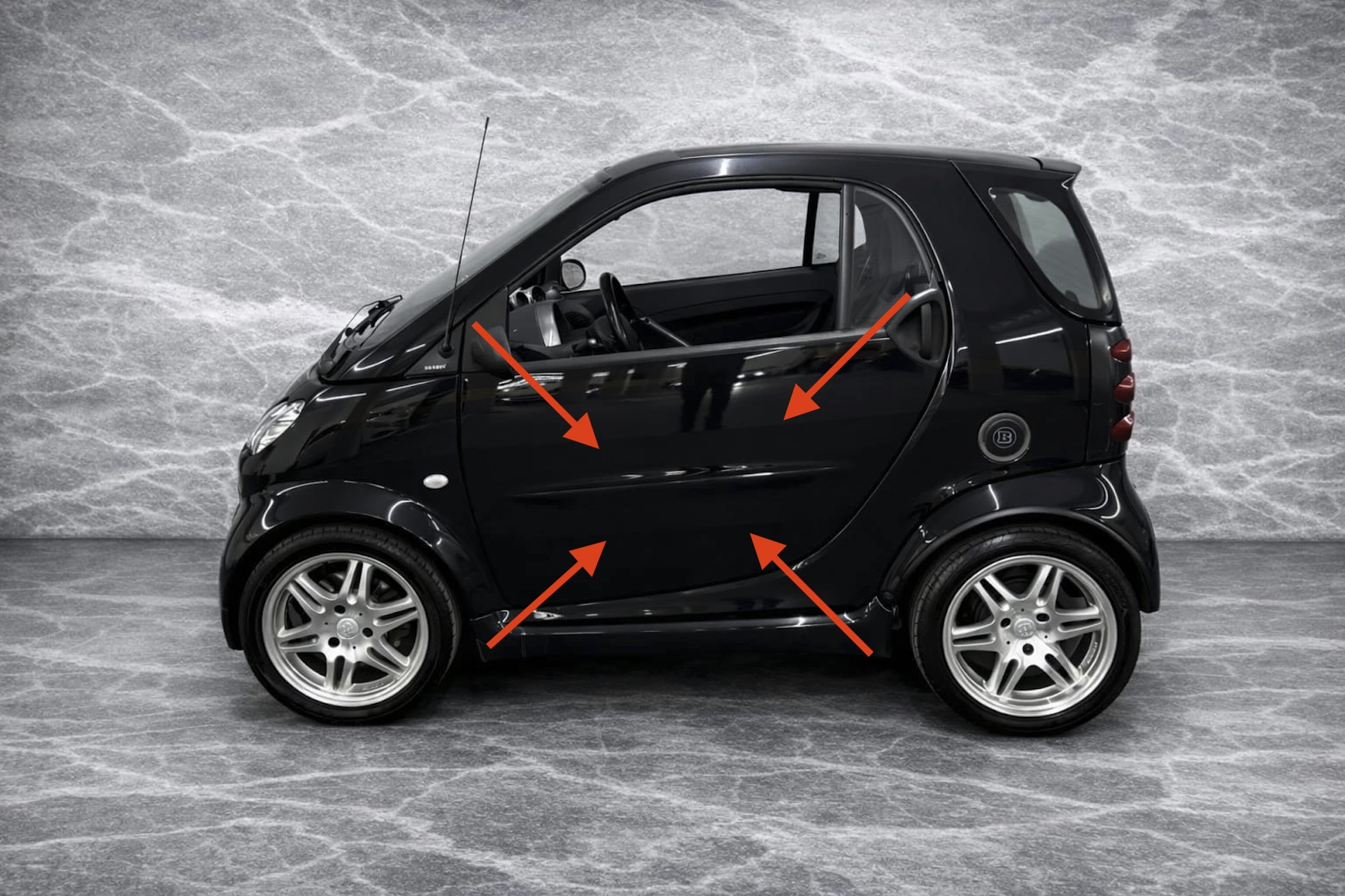 Külső műanyag ajtóborítás eltávolítása smart fortwo 450 útmutató Külső műanyag ajtóborítás eltávolítása smart fortwo 450 útmutató
